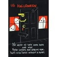 thumbnail image 1 of Halloween Ghosts Flank Padlocked Door - Halloween Greeting Cards : 6 Cards Individually Bagged With Envelopes & Header, 1 of 1