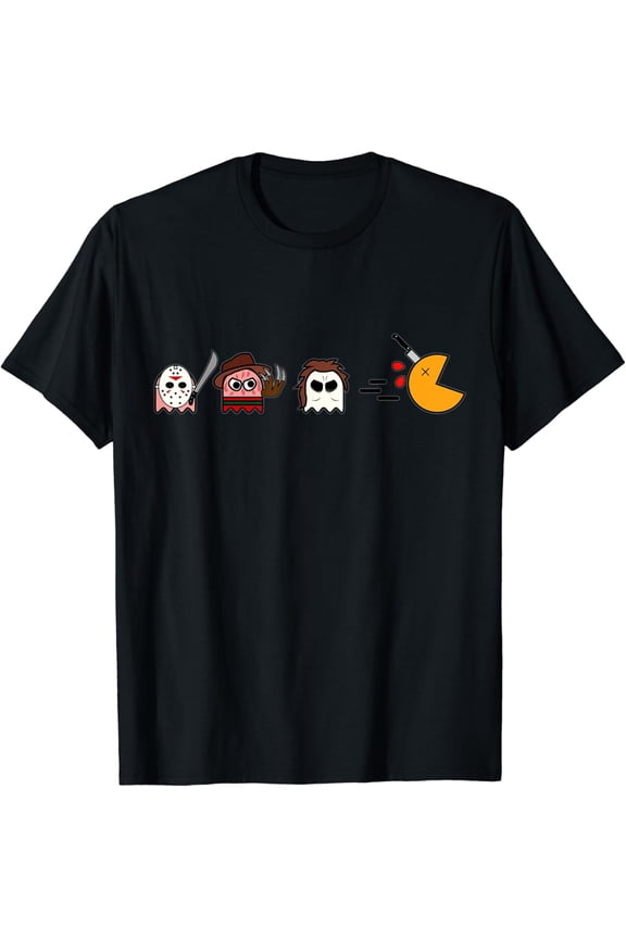 Halloween Ghosts Gamer 80's Horror Movies Holiday T-Shirt, Size S-5XL