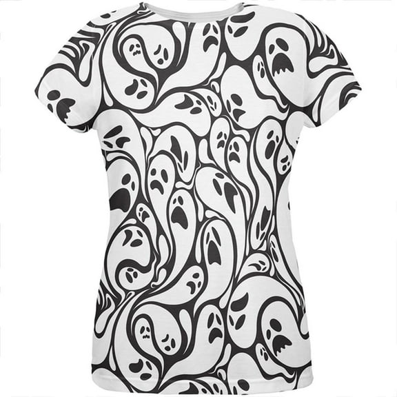 Halloween Ghosts & Ghouls All Over Womens T-Shirt - Large