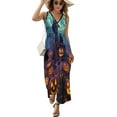 thumbnail image 1 of Halloween Ghosts Horror Pumpkin Art Sleeveless Dress Women's Summer Suit Dresses for Women 2025 Luxury Party Dress, 1 of 7