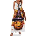 thumbnail image 1 of Halloween Ghosts Horror Pumpkin Fine Art Sleeveless Dress Summer Dress Woman 2025, 1 of 7