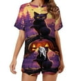 thumbnail image 1 of Halloween Ghosts Horror Pumpkin Pajamas Set Womens Loungewear Sleepwear 2 Piece PJ Sets, 1 of 7