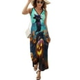 thumbnail image 1 of Halloween Ghosts Horror Pumpkin Sleeveless Dress Woman Fashion Long Dresses Women's Summer Suit Dress 2025, 1 of 7