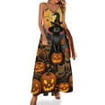 thumbnail image 1 of Halloween Ghosts Horror Pumpkin Sleeveless Dress Women's Luxury Party Dress Birthday Dresses for Women, 1 of 7