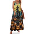 thumbnail image 1 of Halloween Ghosts Horror Pumpkin Sleeveless Dress Women's Luxury Party Dress Birthday Dresses for Women, 1 of 7