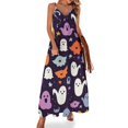 thumbnail image 1 of Halloween Ghosts Horror Pumpkin Sleeveless Dress for Women Clothing Female Women's Summer Skirt, 1 of 7