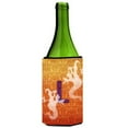 thumbnail image 1 of Halloween Ghosts Monogram Initial Letter L Wine Bottle  Hugger, 1 of 1