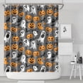 thumbnail image 1 of Halloween Ghosts Pumpkins and Bats Shower Curtain 72"x84" ,Bathroom Decorative Shower Curtains Set with 12 Hooks,Modern Waterproof Washable Shower Curtain, 1 of 6