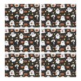 thumbnail image 1 of Halloween Ghosts with Pumpkins and Stars Summer Placemats Table Placemats Set Of 6-Linen Kitchen Washable Placemats Table Mats 11.8"x17.7" Non-Slip Heat Resistant, 1 of 5
