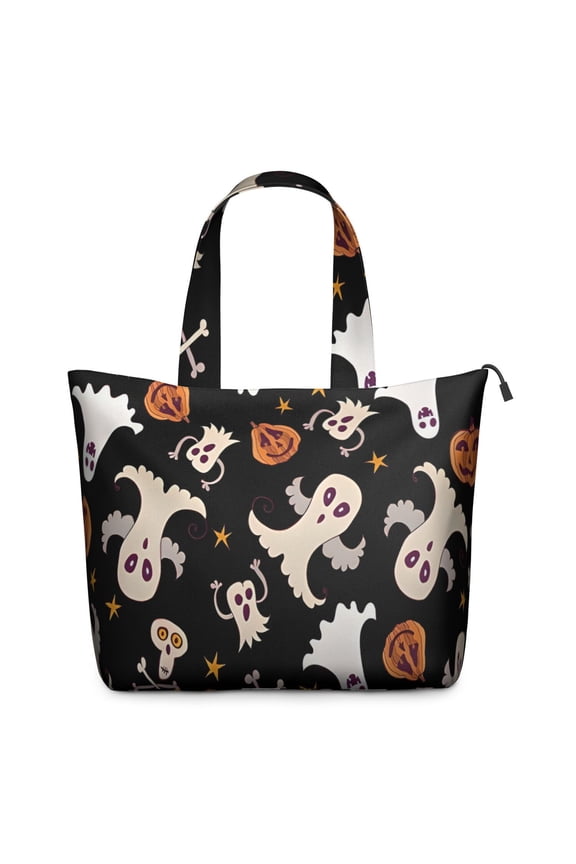 Halloween Ghosts Pumpkins and Stars Travel Tote Bags for Women Carry On,Large Weekender Bags for Women Travel,Multi Functional Duffle Bag for Work,Shopping,Sports