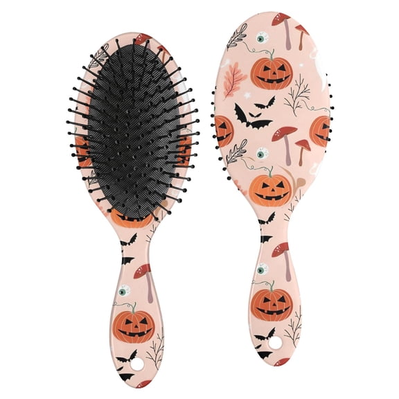 Halloween Ghosts and Pumpkins Pattern Hair Brush,Girls Detangling Hair Brush,Glide Through Tangles with Ease for Wet & Dry Hair,8.8"X2.8"