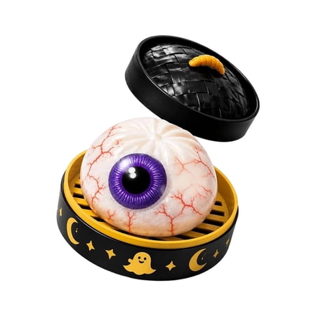 Halloween Giant Dumplings Squishies, Soft Slow Rising Stress Ball, Realistic Steamed Bun Fidget T-oy, Sensory Relief for Adults
