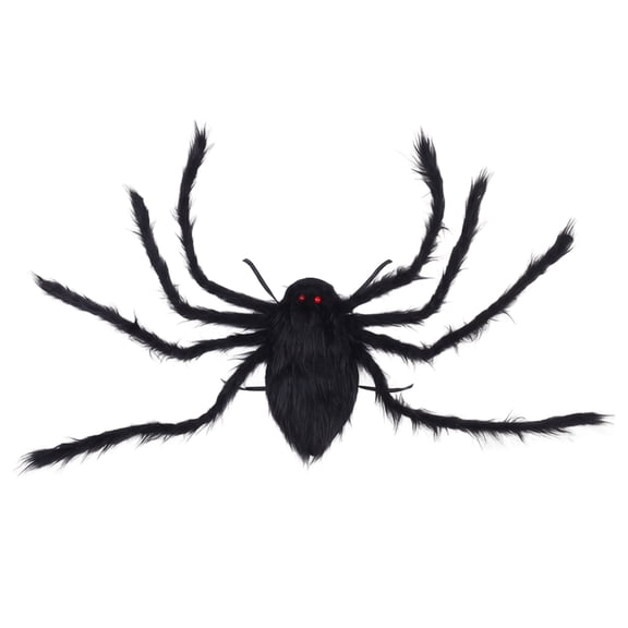 Halloween Giant Furry Spider Candy Backpack, 49.6" Scary Plush Spider Trick-or-Treat Bag, Adjustable Strap Spider Accessory for Kids Halloween Party