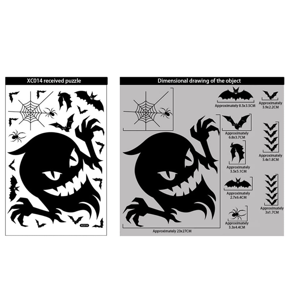 Halloween Giant Ghost Monster Ghost Shadow Window Sticker Witch Death