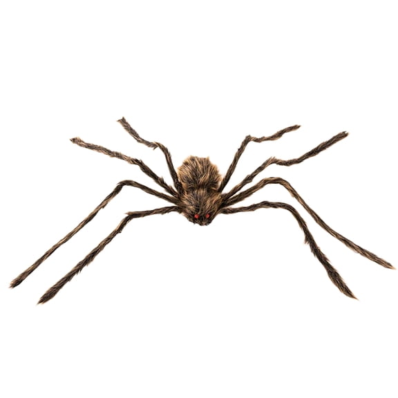 Halloween Giant Spider Prop Decoration, 60 Inch Scary Fake Tarantula for Yard Garden Haunted House, Outdoor Indoor Party Decor Brown 1PC