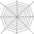 thumbnail image 1 of Halloween Giant Spider Web, Round Cotton Cobweb, 5ft Black Scary Haunted House Indoor Outdoor, 1 of 13