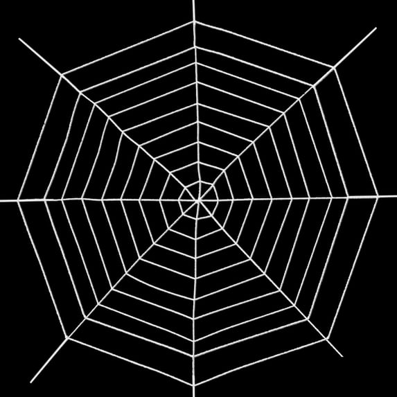 Halloween Giant Spider Web, Round Cotton Cobweb, 5ft White Scary Haunted House Indoor Outdoor