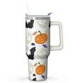 thumbnail image 1 of Halloween Gift Cup, Pumpkin Witch Tumbler 40oz with Handle and Straw, Spooky Insulated Coffee Mug, 1 of 5