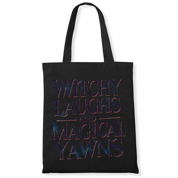 Halloween Gift Idea Witchy Laughs and Magical Yawns Canvas Bag 1Pc