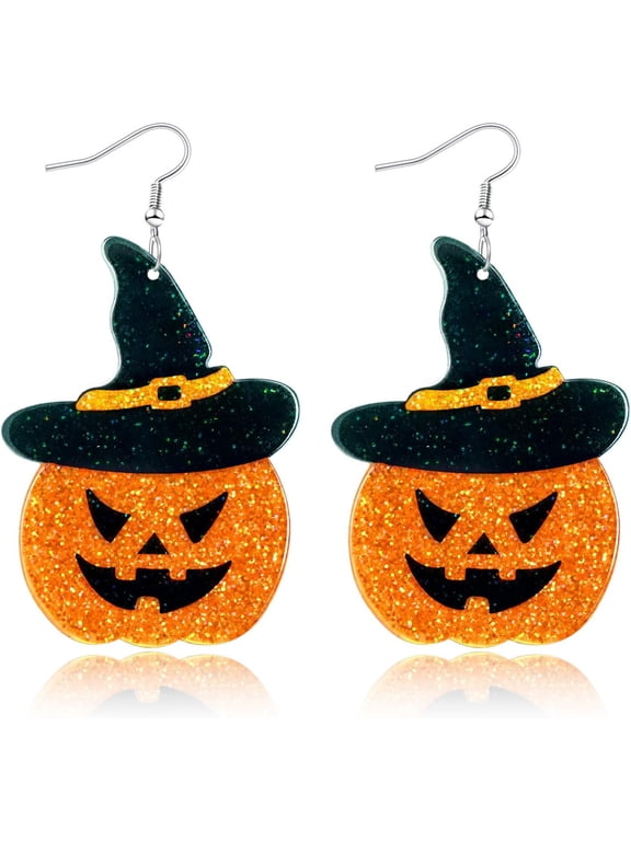 Halloween Gift Pumpkin Earrings, Pumpkin Pendant Earrings Halloween Costume Accessories