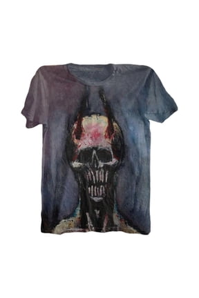 Halloween Gift for Men Graphic Tee for Everyday Casual Wear with Halloween Gothic Streetwear Style for Young Adults Men’s Tee Grey XS
