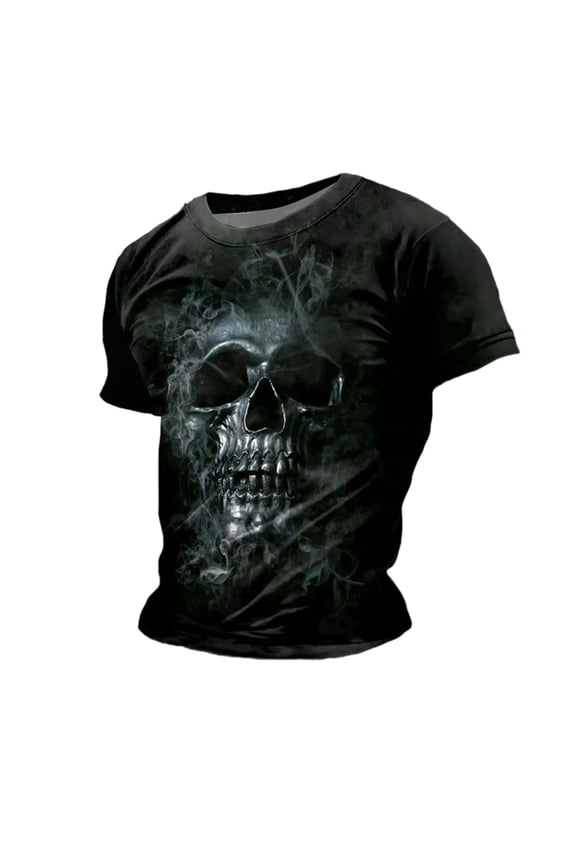 Halloween Gift for Men T Shirt for Casual Streetwear Halloween Graphic Skeleton Short Sleeve Tee Top with Soft Comfort and Everyday Wear Black M