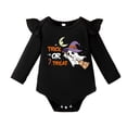 thumbnail image 1 of Halloween Gift for Toddler Girls Bodysuits Long Sleeve Halloween Pumpkin Ghostface Romper for and Toddlers Grey 18-24 Months, 1 of 7