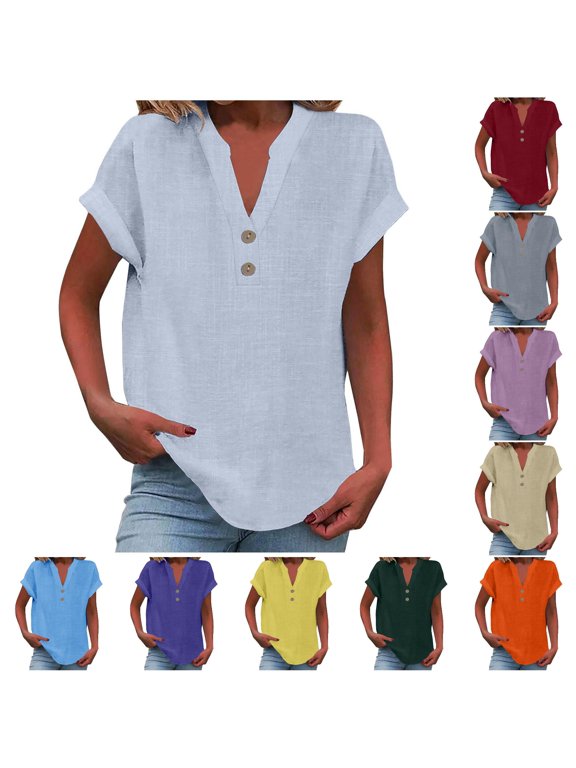 Halloween Gift for Women’s Summer Tank Top for Women Loose Fit Pleated V-Neck Sleeveless Blouson with Curved and Flowy Draped 4XL
