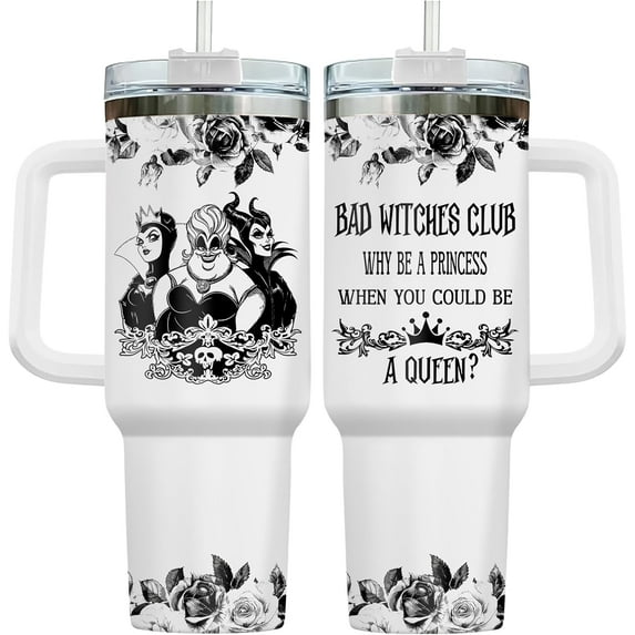 Halloween Gifts for Movie Lovers, Black Jack Skeleton 40 oz Tumbler with Handle and Straw, Nightmare Before Movie Cup, Halloween Mug, Movie Gifts for Halloween Lovers