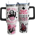 thumbnail image 1 of Halloween Gifts For Women-40oz Horror Tumbler Ghost Tumbler With Handle Lid and Straw-Stainless Steel Insulated Travel Coffee Cup-Halloween Gifts For kids, 1 of 6