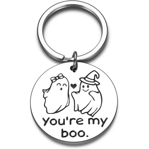 Halloween Gifts for Women Men Boo Basket Stuffers Gifts for Boyfriend Husband Wife Keychain Anniversary Christmas