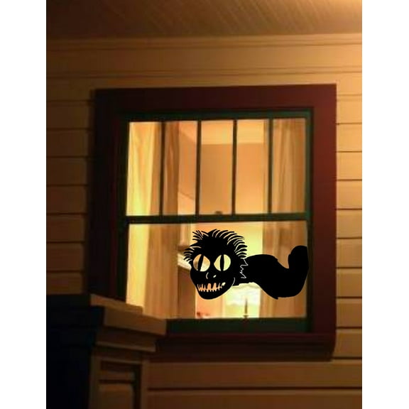 Halloween Gigantic Spooky juice worm head WINDOW CLING|Decal Silhouette