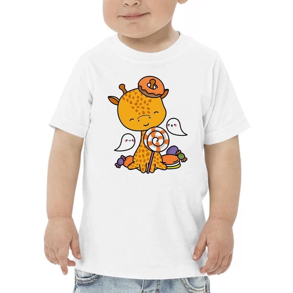 Halloween Giraffe And Candy T-Shirt Toddler -Image by Shutterstock, 4 Toddler