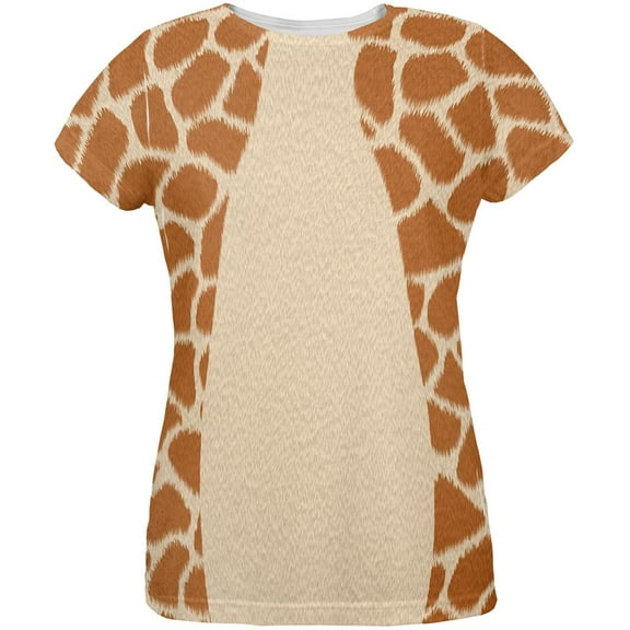 Halloween Giraffe Costume All Over Womens T Shirt Multi MD