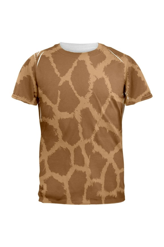 Halloween Giraffe Pattern Costume All Over Mens T Shirt Multi 2XL