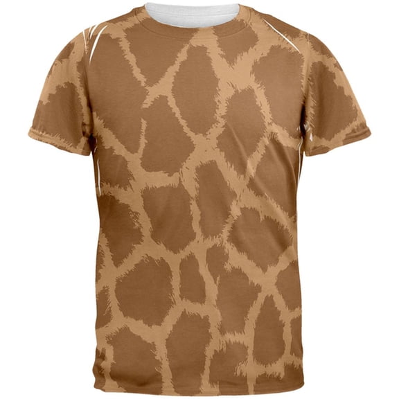 Halloween Giraffe Pattern Costume All Over Mens T Shirt Multi MD
