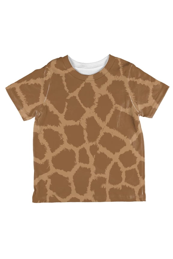 Halloween Giraffe Pattern Costume All Over Toddler T Shirt Multi 4T