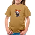 thumbnail image 1 of Halloween Girl W Candy T-Shirt Juniors -Image by Shutterstock,  Medium, 1 of 4