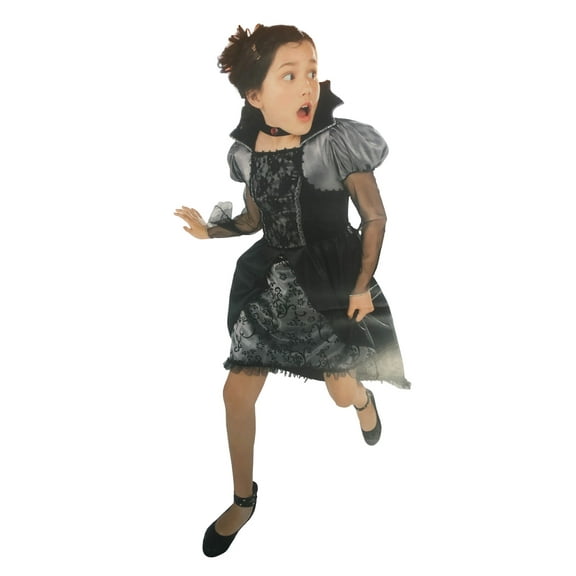 Halloween Girls Dark Vampiress Princess Dress Costume Small (4-6)