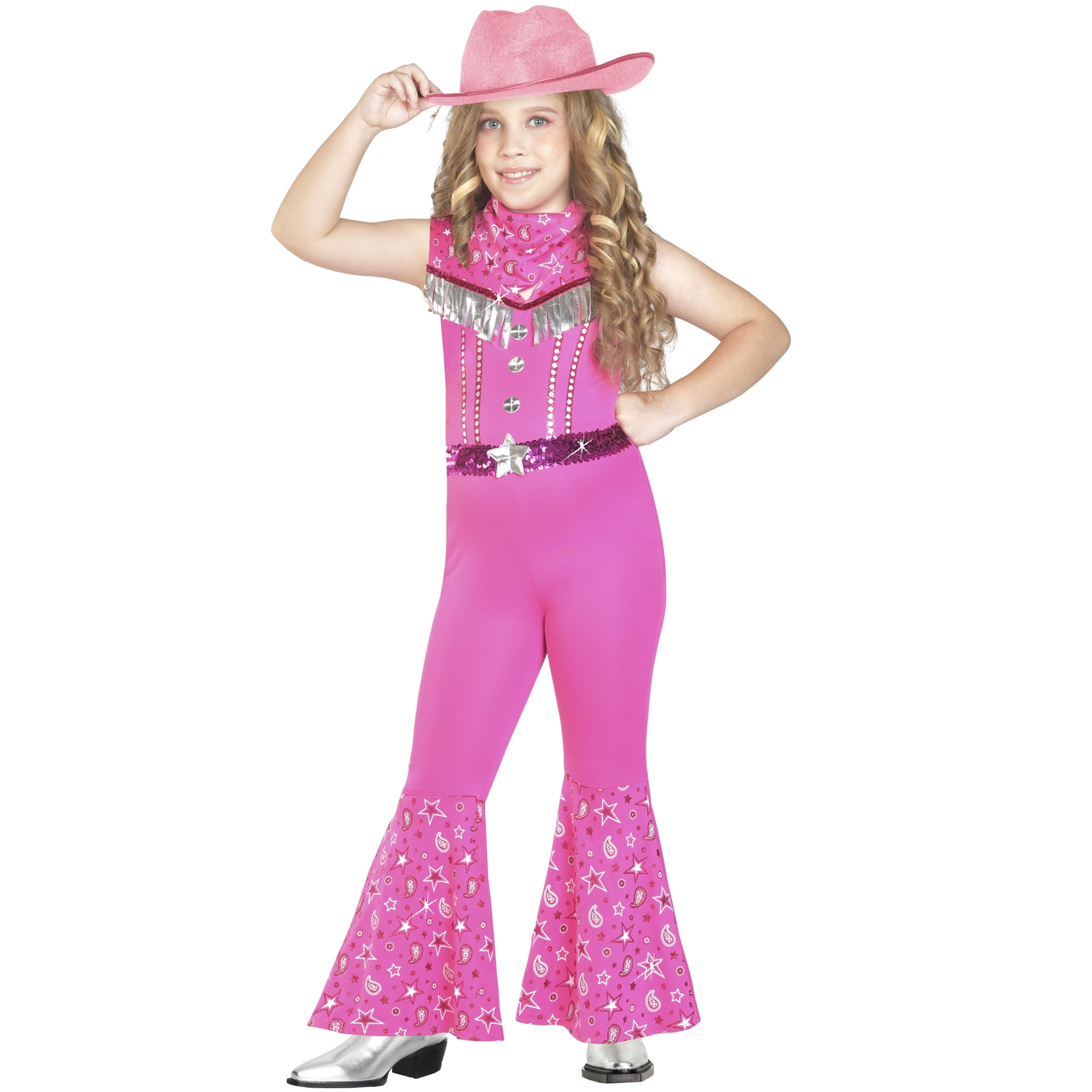 Halloween Girls Dazzling Cowgirl Costume, Size S