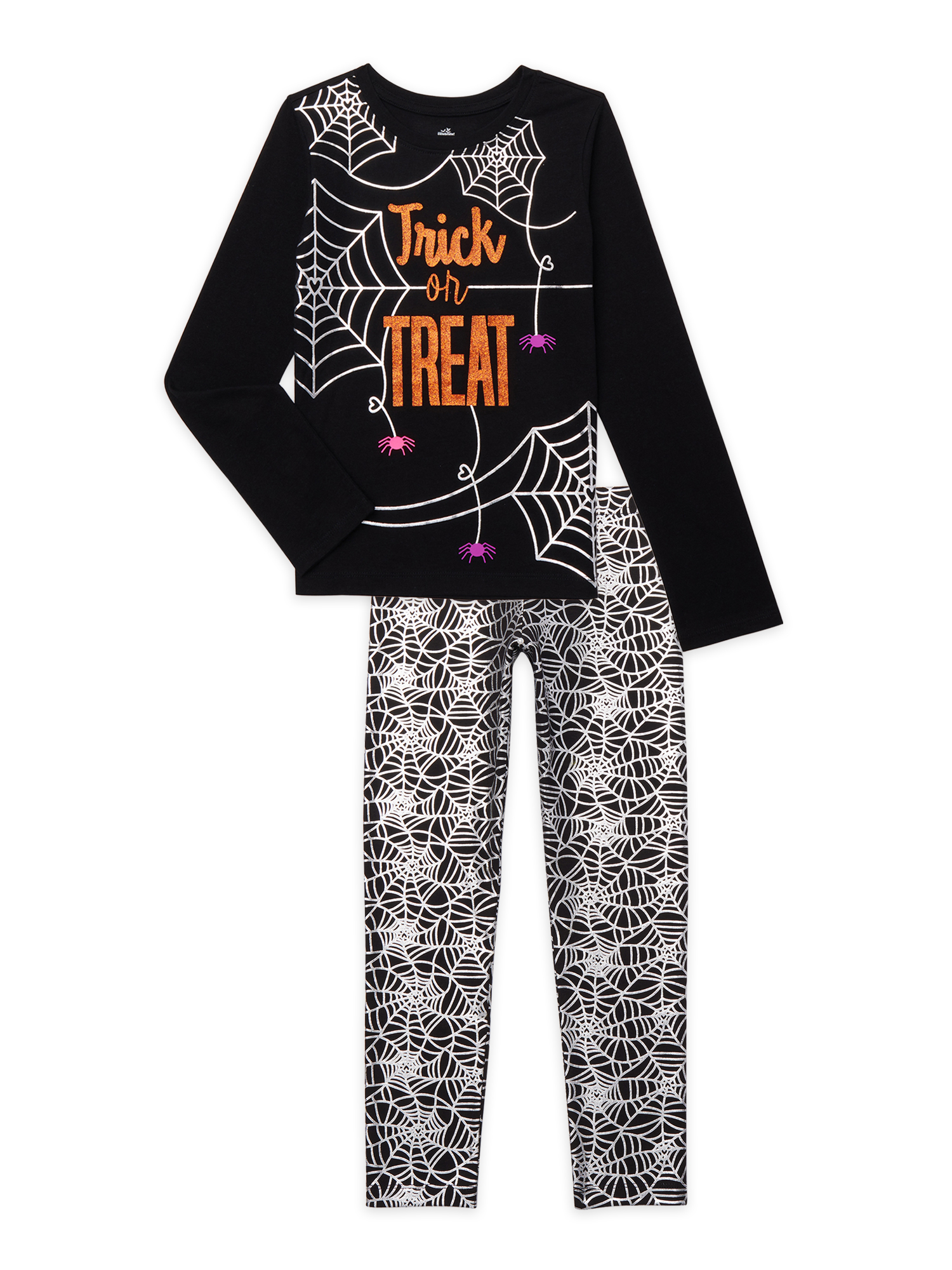 Halloween Girls Graphic Top and Leggings Outfit Set, 2-Piece, Sizes 4-18 - image 1 of 4