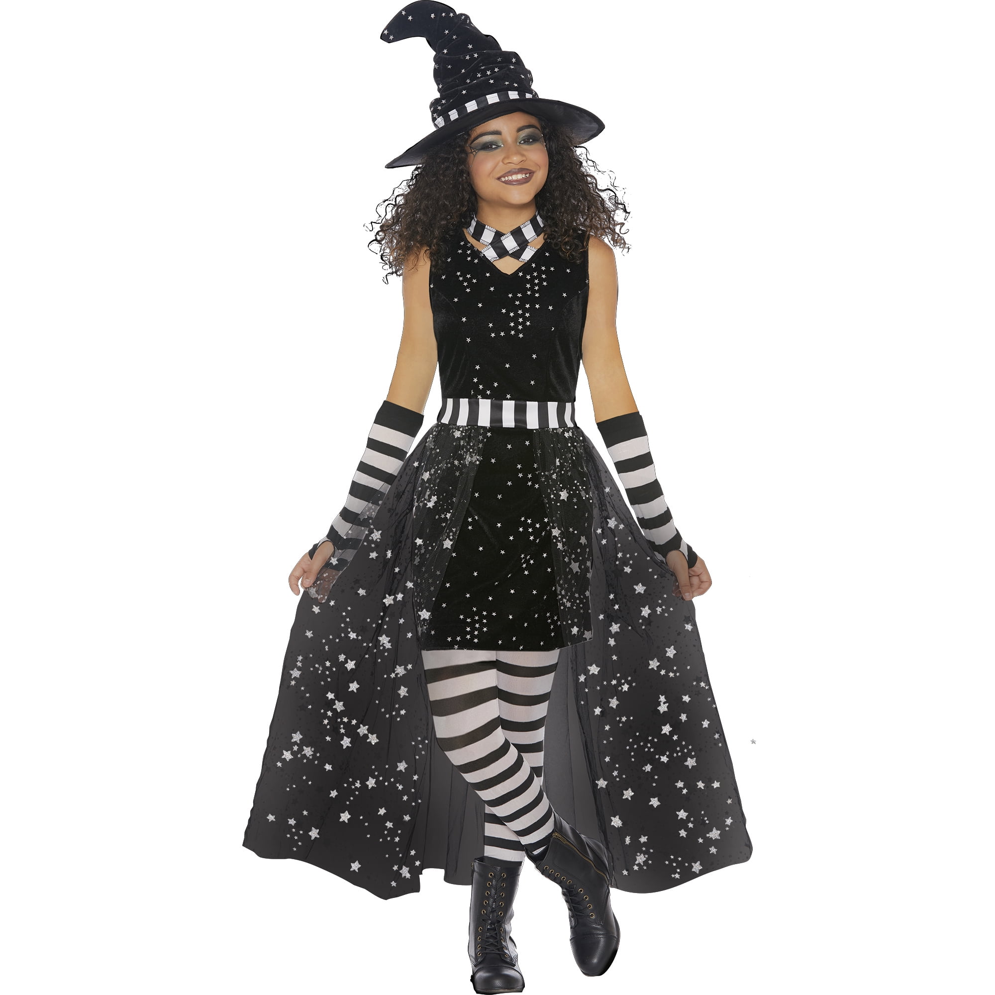 Halloween Girls Kids Large Celestial Witch Costume