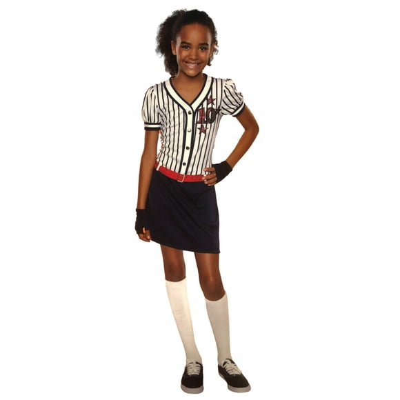 Halloween Girls Lil Superstar Baseball Basketball Sports Dress Costume Large (10-12)