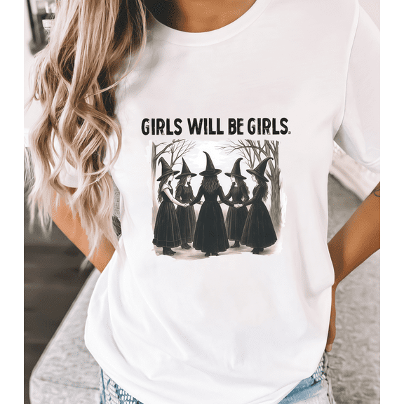 Halloween Girls Will Be Graphic Tee T Shirt Top Womens Slogan Fashion and Comfortable White S-5XL
