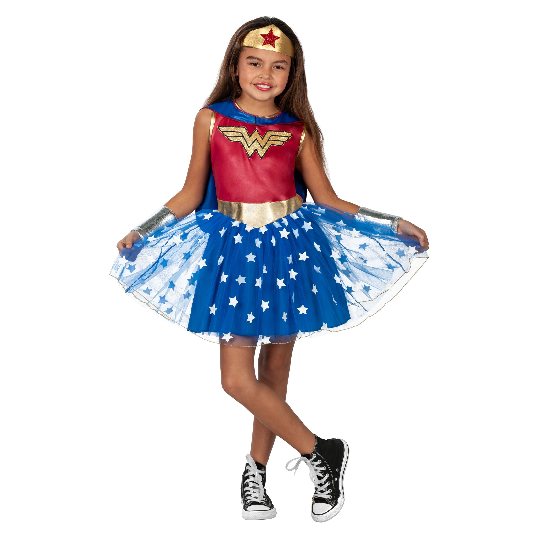 Halloween Girls Wonder Woman Costume, by Way to Celebrate, Size M ...