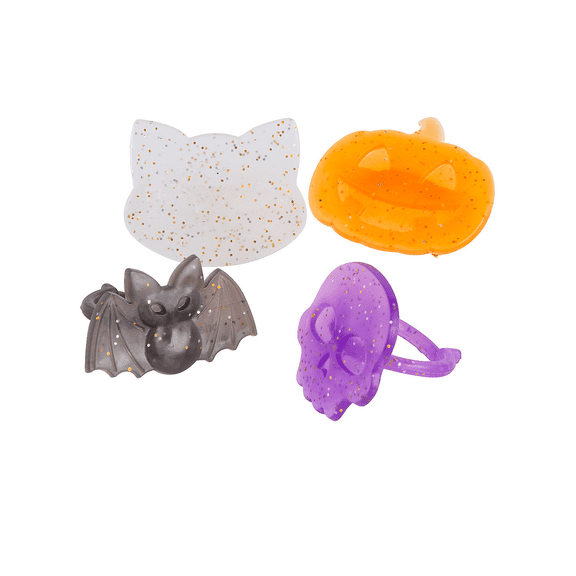 Halloween Glitter Rings - 48 Pc., Halloween, Jewelry, 48 Pieces