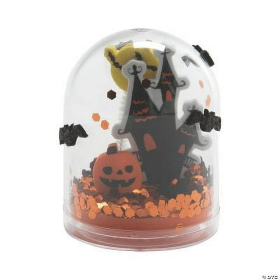 Halloween Glitter Snow Globe Craft Kit - Makes 6, Halloween, Craft Kits, 6 Pcs