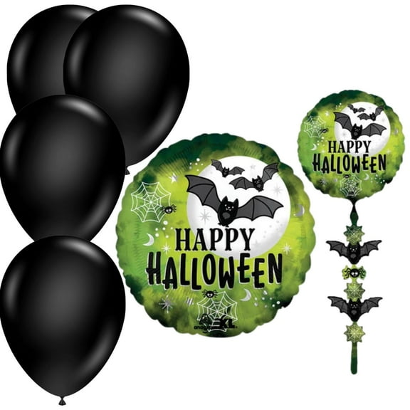Halloween Glow Bat Balloon with 4 Latex – Spooky Party Decoration