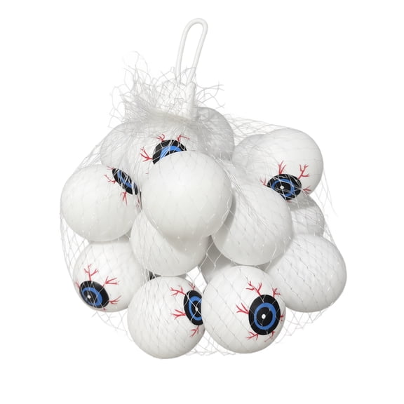 Halloween Glow in the Dark Eyeballs 20 Pieces Plastic Bloodshot Eye Props 1.5 Inch Floating Horror Scene Decoration for Party Table Fillers and DIY Craft Projects