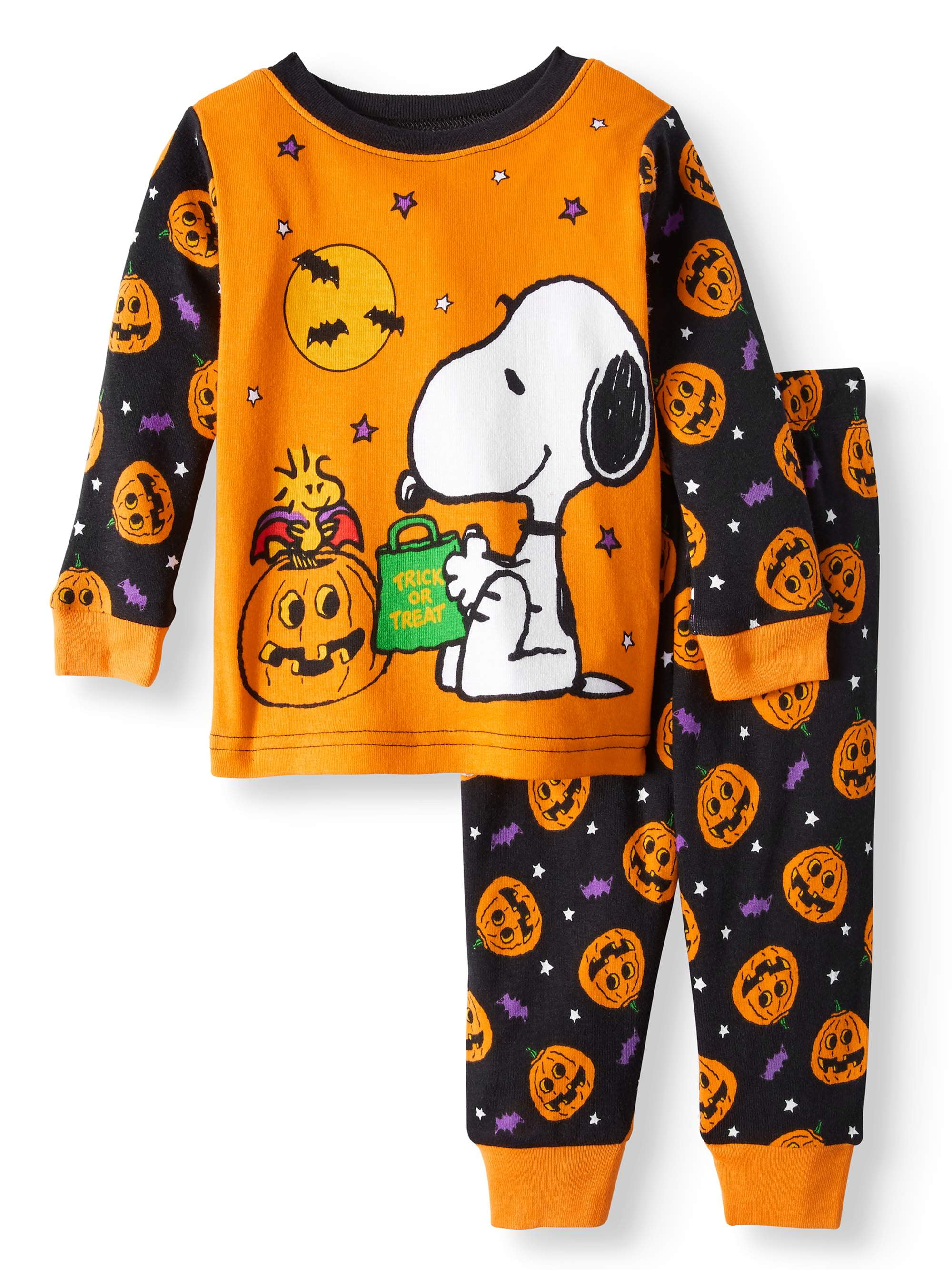 Halloween GlowintheDark Cotton Tight Fit Pajamas, 2piece Set (Baby